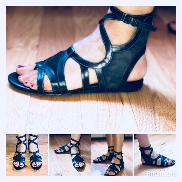 Balenciaga leather and Suede gladiator sandal - Picture 7 of 8